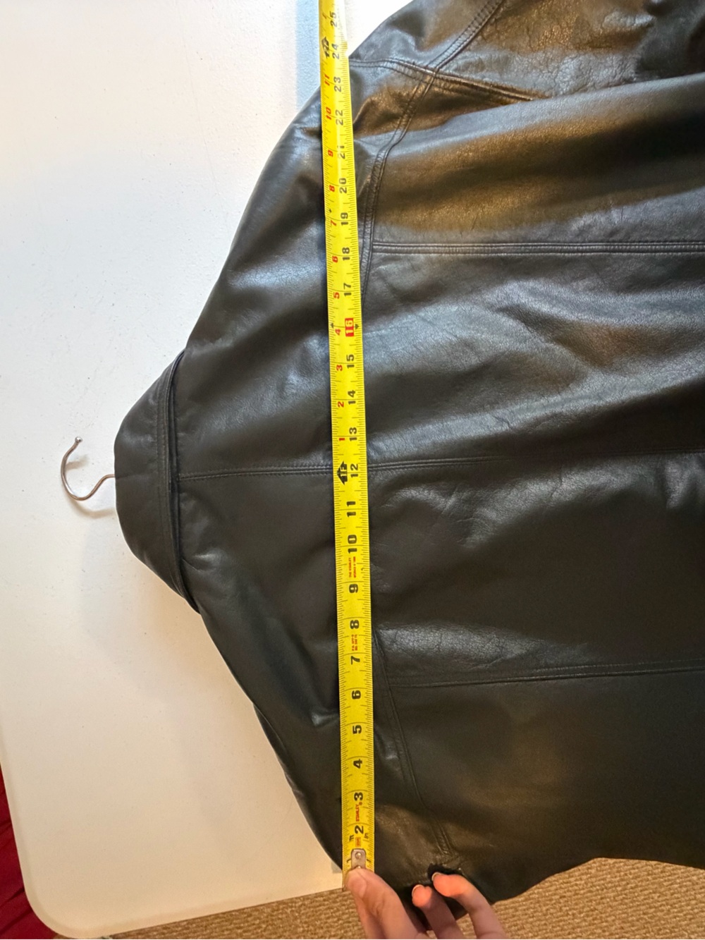 Vintage Black Leather fall Winter Jacket Coat Mens size XL 1990s grunge slouchy - Picture 13 of 16